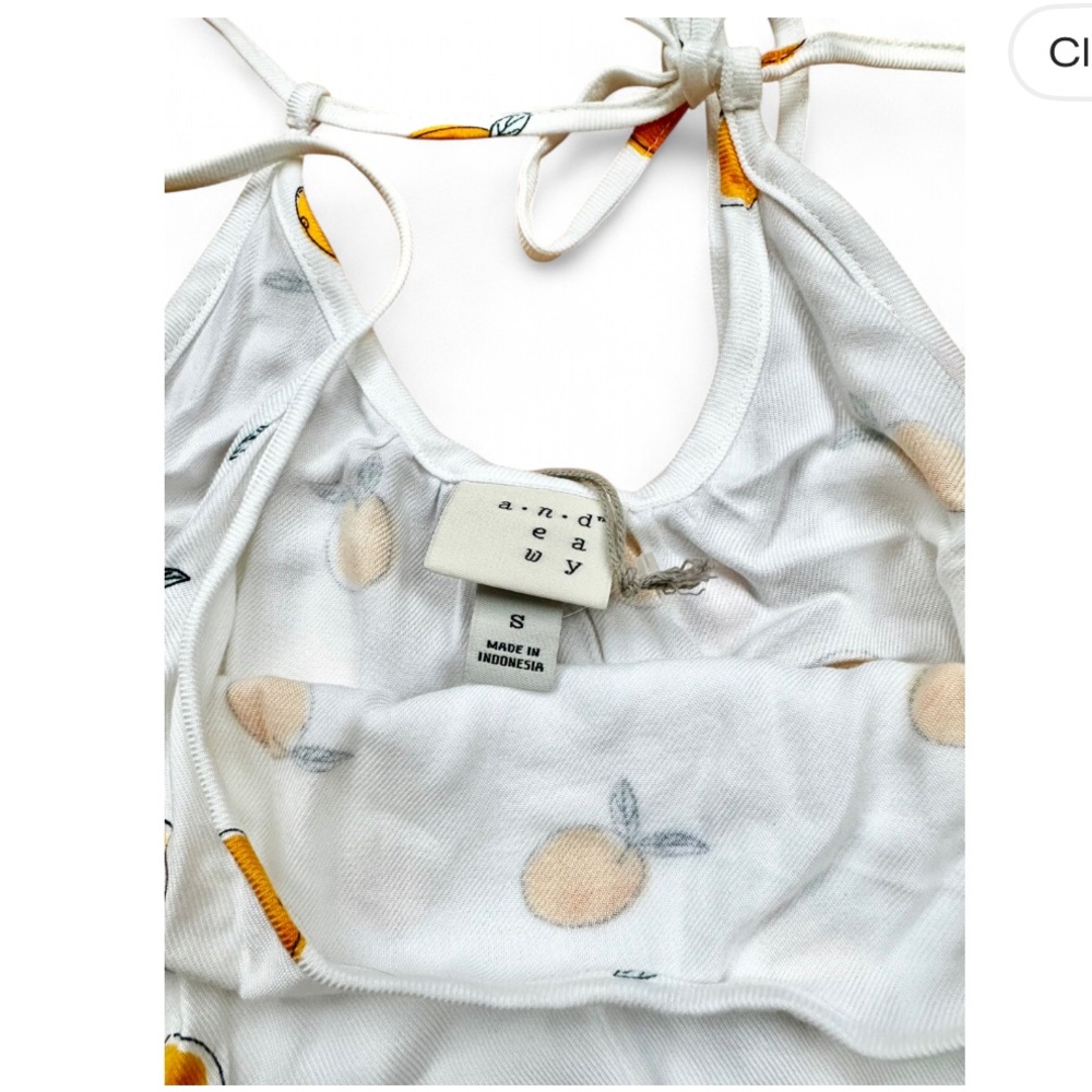Target White Orange Fruit Spaghetti Strap Tank 2017 - Picture 5 of 9